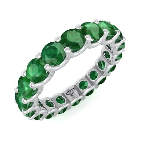 May - 2 Carat Round Emerald Eternity Band