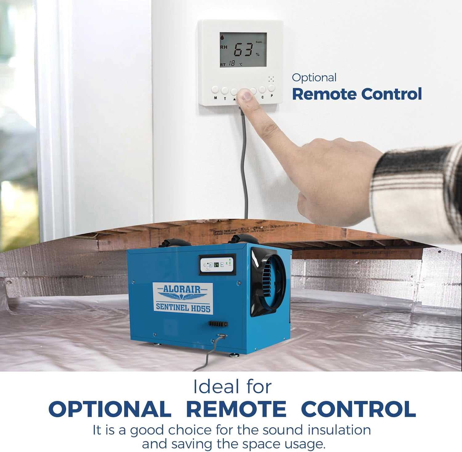 ALORAIR Commercial Dehumidifiers 113 Pint, with drain Hose for Crawl Spaces, Basements, Industry Water Damage Unit, Compact, Portable, Auto Defrost, Memory Starting, 5 Years Warranty