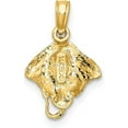 thumbnail image 3 of Solid 10K Yellow Gold 2-D Stingray Charm - 12.2mm, 3 of 6