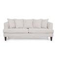 thumbnail image 3 of YYAo 3 Seater Sofa Couch with Deep Seats, Mid Century Modern Upholstered Sofa with Armrests, Comfy Couches for Living Room, Bedroom, Apartment and Office (Beige), 3 of 12