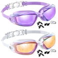 thumbnail image 1 of GPED Gafas de Natación, Paquete de 2 Gafas de Natación, Antiempañantes Anti-UV Gafas de Natación Juveniles a Prueba de Fugas para Mujeres y Hombres Adultos, 1 of 8