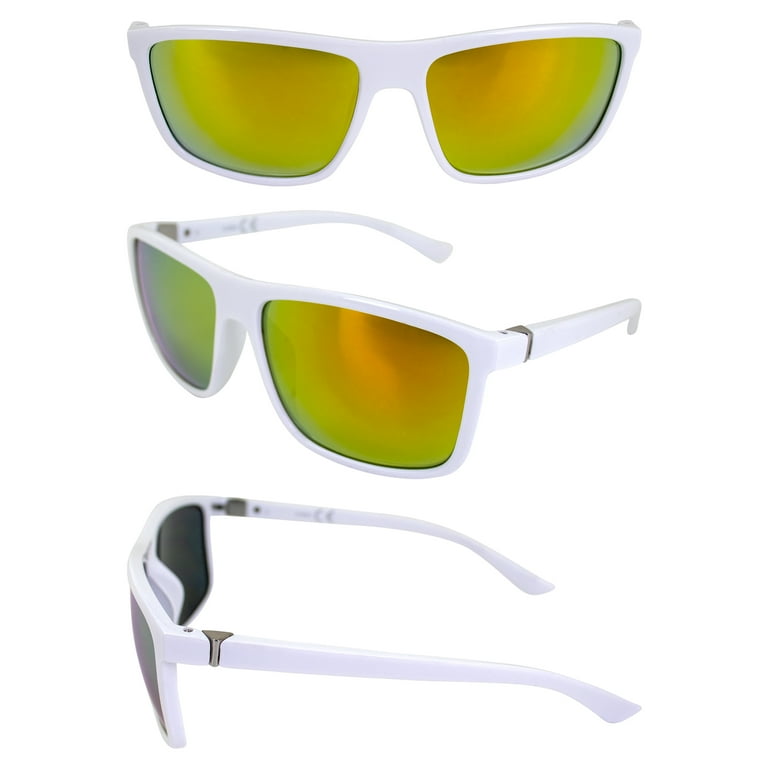 White and Green Omtex Mens Outdoor Green Sports Sunglasses at Rs