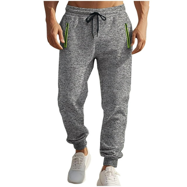 Pantalones de licra para hombre, de color liso, ajustados, con bolsillos en las piernas y cintura elástica.