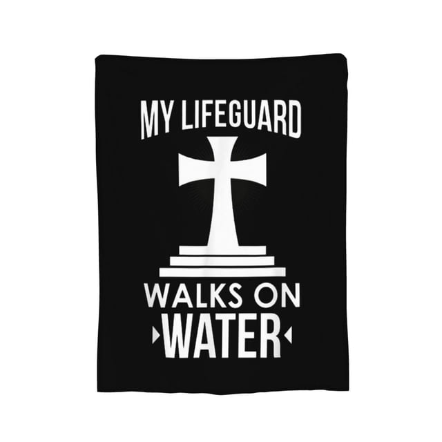 Manta de franela de malla My Lifeguard Walks On Water, elegante edredón para una siesta, edredón de invierno para las cuatro estaciones, antimicrobiano, con control de olores, ligero y antiestático,