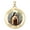 Brown / Gold, variant on Saint Theresa Religious Medal - 1 Inch Size of a Quarter -Solid 14K Yellow Gold
