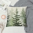 thumbnail image 2 of GOSMITH  Christmas Pillow Covers Watercolor Blue Green Christmas Tree Rustic Style Nature Forest Print Decorative Throw Pillows Winter Christmas Decor, 2 of 5