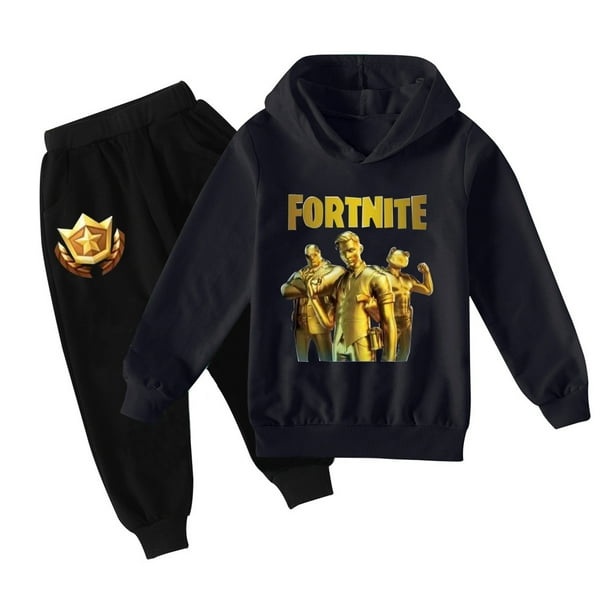 Fortnite Ensemble a Capuche Imprime Dessin Anime pour Garcons et Filles Manteau Long Pantalon Coton pour 3 16 Ans sebneei Walmart