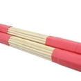 thumbnail image 4 of Sonducket 1 par de baquetas de tambor, varillas de bambú con mango de goma, baquetas de percusión de balada resistente, paquete de baquetas de tambor Accesorios para instrumentos musicales rojo Sonducket YQ0830-02, 4 of 6