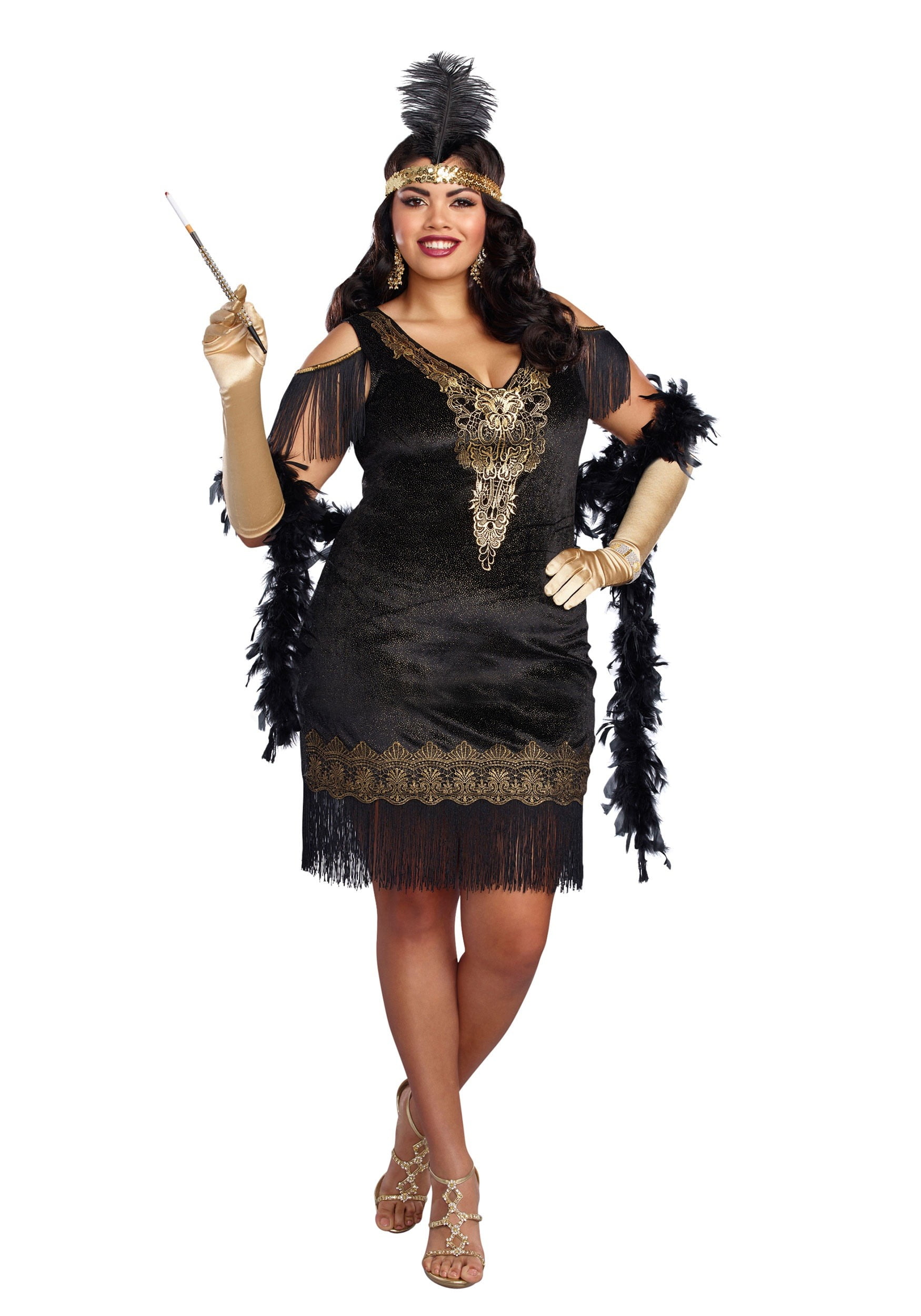 Ælte Missionær Nominering Women's Plus Size Swanky Flapper Costume - Walmart.com
