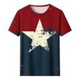 thumbnail image 4 of Inverlee 4th of July Shirts for Women Plus Size American Flag Print Patriotic Tshirts Cute Short Sleeve Tees Breathable Round Neck Blouses Tops, 4 of 5
