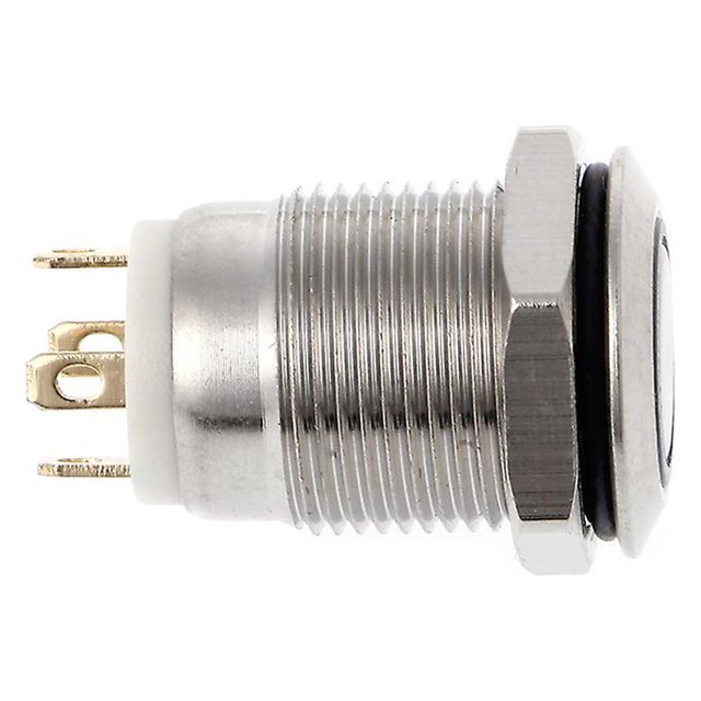 Interruptor de botón momentáneo de Metal iluminado Led de 12mm para barco y coche 3a/220v CC
