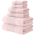 thumbnail image 2 of Modern Threads Aircloud 6-Piece Cotton Bath Towel Set, Blush, 2 of 12