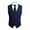 Plaid Blue, variant on HISDERN Men's Suit Vest Black Business Formal Dress Waistcoat Vest with 3 Pockets for Suit or Tuxedo