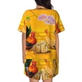 thumbnail image 6 of Sigee The Chicken Family for Sleepwear Casual Pjs with Pockets Women's Pajamas Sets Shorts 2 Piece Short Sleeve Lounge Sets, 6 of 9