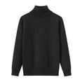 thumbnail image 4 of UngA Girls Neck Pullover Sweaters Casual Long Sleeve Knit Sweater Toddler Girl Jumper Tops (Black,7-9 Years), 4 of 4