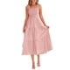 thumbnail image 1 of Vestido PRETTYGARDEN para mujer, midi, de verano, rosa, talla M, 1 of 9