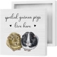 thumbnail image 2 of Zomyto 5x5 Inches Funny Guinea Pig Wood Block Plaque Box Signs, Rustic Farmhouse Lovely Guinea Pig Accessories Office Decor Guinea Pig Party Wooden Box Sign, 2 of 6