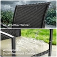 thumbnail image 4 of Rocking Patio Bistro Sets - All-Weather - 3 Piece Rattan Conversation Furniture Set, Wicker Outdoor Front Porch Chair for Balcony, Porch, Garden, Backyard, Poolside,Beige, 4 of 8