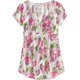 thumbnail image 1 of Aeropostale Blusa de muñeca corta floral para mujer, blanca, grande, 1 of 1