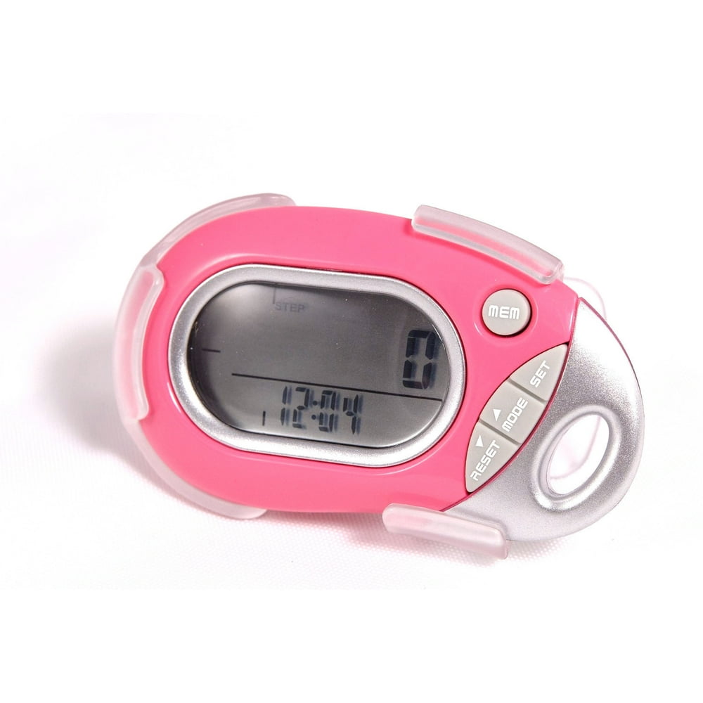 Pedusa PE771 TriAxis MultiFunction Pocket Pedometer and Clip Pink
