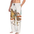 thumbnail image 6 of Yiaed Vintage Wild West Cowboy Print Men's Lounge Pants, Loose PJ Bottoms, Long Pajama Pants for Men-Medium, 6 of 6