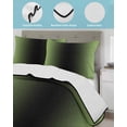 thumbnail image 4 of Dark Sea Green Black Ombre Twin Size Down Alternative Comforter, Lightweight Comforter Quilt Bedding Set with Pillow Shams Modern Gradient Abstract Art All Seasons Bed Comforter Duvet Insert 68"x86", 4 of 7