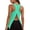 A75-Mint Green, variant on Womens Athletic Sleeveless Tank Tops Cross Split Back Workout Shirts Breathable Tops