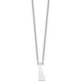 thumbnail image 2 of Sterling Silver Silver/Rhodium-Plated Delaware State Necklace Made In United States xna706ss-de, 2 of 5