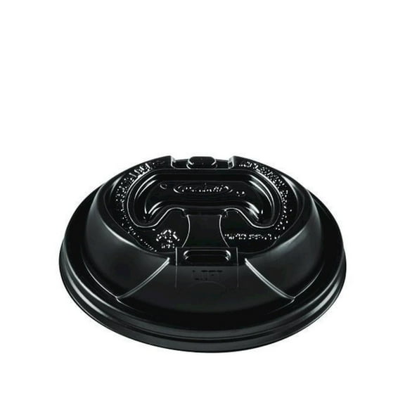 Dart Optima Reclosable Lids for Hot Paper Cups, Fits 12 oz to 24 oz Hot Cups, Plastic, Black, 1,200/Carton