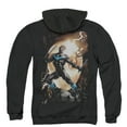 thumbnail image 3 of Batman Nightwing Against Owls (Back Print) Adult Zipper Hoodie Sweatshirt Black, 3 of 3