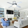 thumbnail image 4 of Chords Attic 44" Flush Mount Ceiling Fan with LED Light and Remote Control, 6-Speed DC Motor, 3 Color Temperatures, Reversible for Bedroom, Living Room and Dining Room, 4 of 13