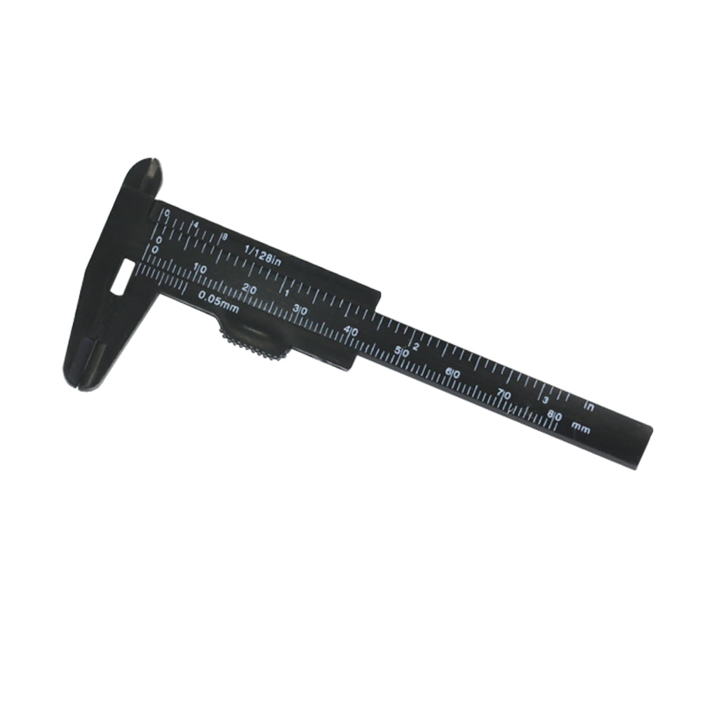 80mm Sliding Mini Plastic Vernier Calipers Micrometer Tool Gauge Ruler Measure 