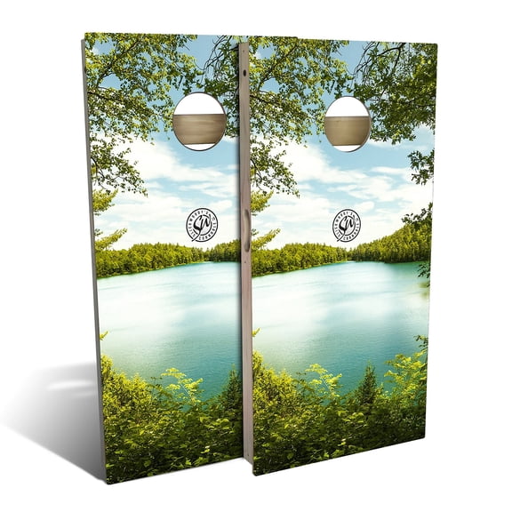 Skip's Garage | Summer Lake Cornhole Board Set | Includes Boards & Bags | Choose Your Size & Accessories
