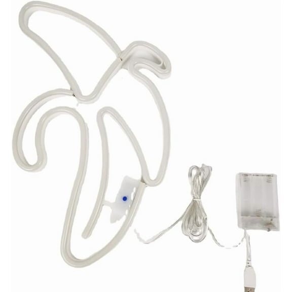 SHANJIA LED Neon Light Sign, Banana Decorative Lamp Led Neon Light Banana Neon Signs for Wall Decor USB Or Battery Powered for Home, Party, Decorative Signs