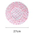 thumbnail image 3 of Shower Caps, 3 Pcs Waterproof Bath Caps Plastic Reusable Shower Caps Elastic Band Bath Hair Hat, 3 of 4