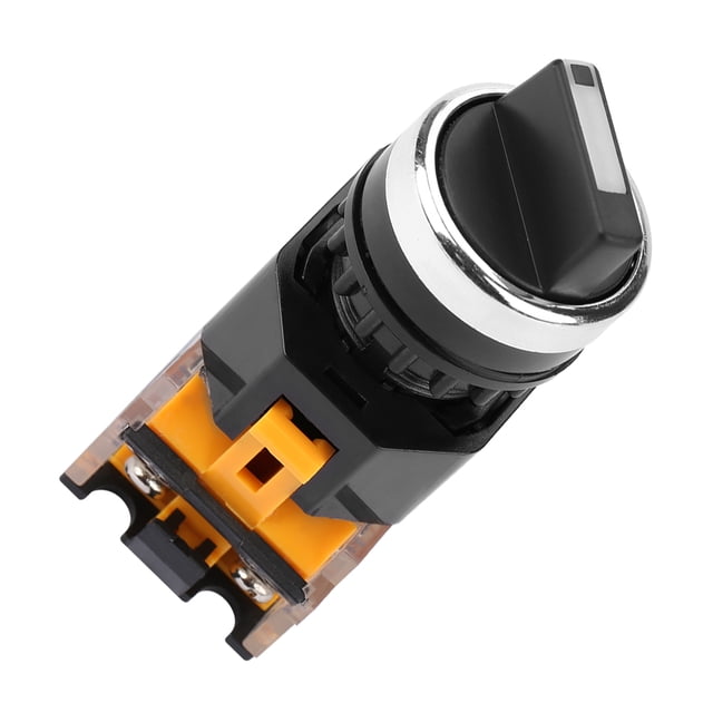 LA38-20X3 High-Quality 3-Position Rotary Selector Switch with Self-Locking Function for Electromagnetic Starters and Relays, 1 NC + 2 NO Contact Type, Durable Plastic/Metal Construction, 220/380V