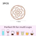 thumbnail image 2 of piezas de manteles individuales huecos para el hogar con taza de silicona, tapetes antideslizantes de aislamiento térmico, tapetes para tazas de café y agua, 2 of 5