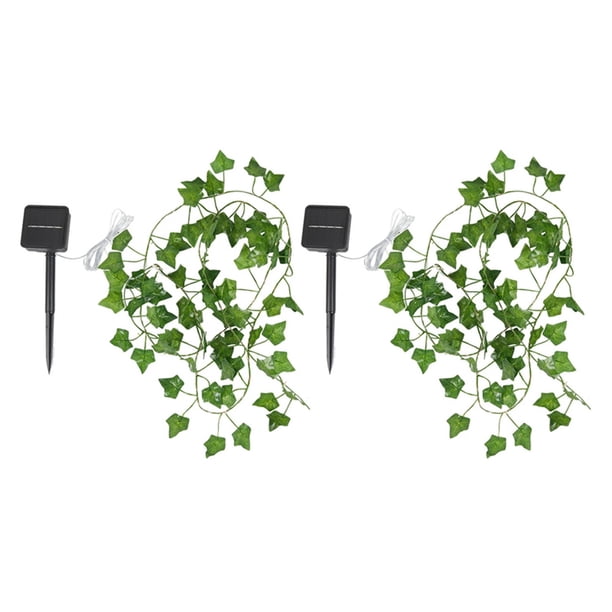 2X Luces Solares Luces de Hadas de Hoja de Arce Impermeable Al Aire Libre Guirnalda Lámpara Solar Navidad 2M 20LED