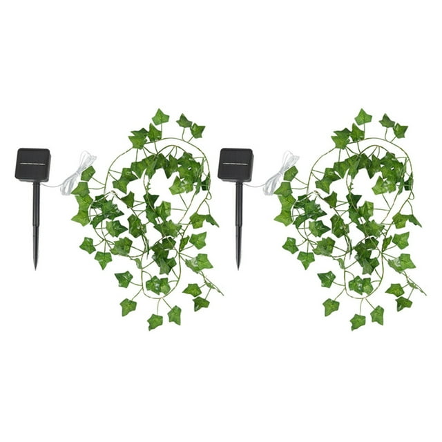 2X Luces Solares Luces de Hadas de Hoja de Arce Impermeable Al Aire Libre Guirnalda Lámpara Solar Navidad 2M 20LED