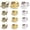 Golden-12PCS, variant on Set of 12 Thanksgiving Fall Napkin Rings Round Napkin Holders Maple Leaf Napkins Golden/Silver/Vintage Fall Table Decorations for Dining Table, Wedding, Birthday Party, Family Gatherings