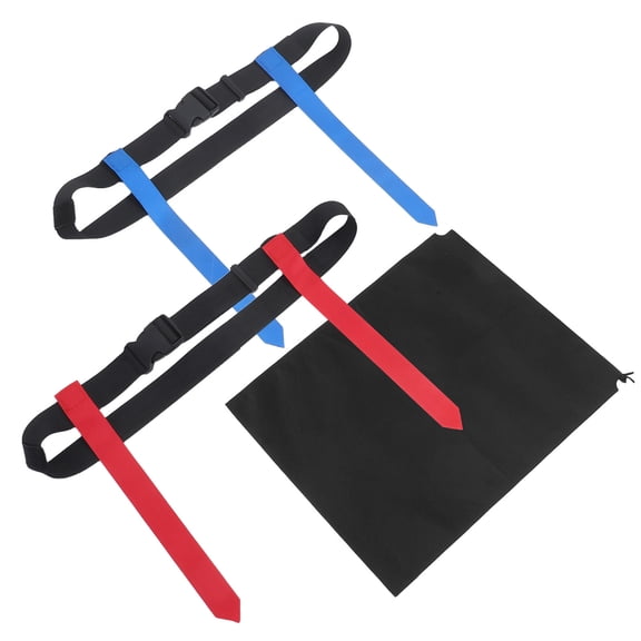 LOLIPPYY Adjustable Flag Football Belt Set with Vibrant Colors for Indoor Outdoor Team Training and Practice, 1 Set