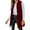 Wine, variant on Women Long Vest Solid Sleeveless Hoodless Winter Puffer Vest Light Blue M