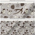 thumbnail image 2 of Soimoi Gray Cotton Poplin Fabric American Robin & Baubles Christmas Printed Craft Fabric by The Yard 56 Inch Wide, 2 of 7