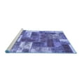 thumbnail image 2 of Ahgly Company Machine Washable Indoor Round Patchwork Blue Transitional Area Rugs, 6' Round, 2 of 4