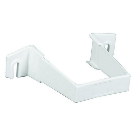 Amerimax 2 In. Contemporary White Vinyl Square Downspout Clip T0534HP