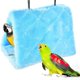 thumbnail image 1 of Casa Nido de Pájaros Cálida de Invierno, Cobertizo Colgante de Cabina Hamaca Jaula para pinzones, Refugio de cabaña para pájaros de Peluche para hámster Loro Guacamayo Periquitos(Azul, M) Rojo Verde MX-0128650FYD, 1 of 4