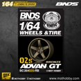 thumbnail image 1 of 1/64 Bronze ABS Wheels With Rubber Tires By BNDS Assembly Rims Modified Parts for Model Car Refitted Model Car 4pcs Set BC26402SRB, 1 of 6