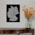 thumbnail image 4 of Great Big Canvas "German Cities Text Map, Black and White"  by Michael Tompsett White Gray   Wrapped Canvas Print Wall Artwork, 4 of 7
