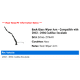 thumbnail image 2 of Back Glass Wiper Arm - Compatible with 2002 - 2006 Cadillac Escalade 2003 2004 2005, 2 of 2