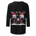 thumbnail image 5 of Luxalzxs Christmas Shirts for Women 3/4 Length Sleeve Womens Tops Casual Plus Size Xmas Print Shirt Holiday Christmas Tops, 5 of 5